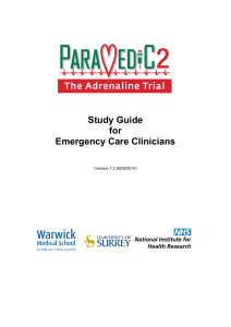 Study Guide for Emergency Care Clinicians