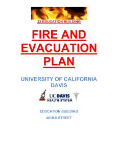 FIRE AND EVACUATION PLAN UNIVERSITY OF CALIFORNIA
