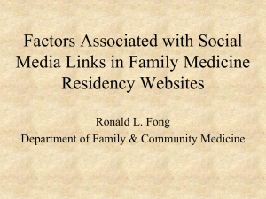Factors Associated with Social Media Links in Family Medicine Residency Websites