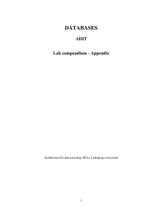 DATABASES ADIT Lab compendium - Appendix