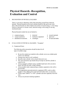 Physical Hazards -Recognition, Evaluation and Control