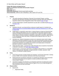 UC Davis Policy and Procedure Manual