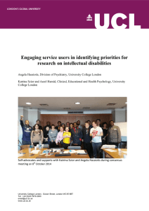 Engaging service users in identifying priorities for research on intellectual disabilities