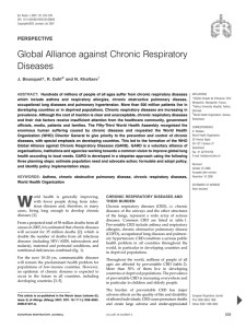 Global Alliance against Chronic Respiratory Diseases PERSPECTIVE