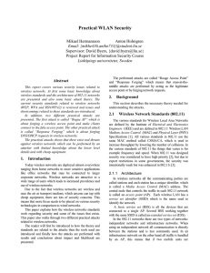 Practical WLAN Security