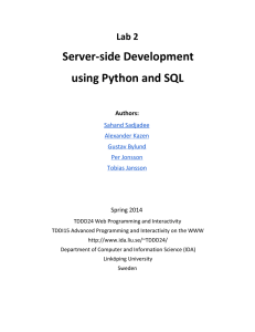 Server-side Development using Python and SQL Lab 2 Authors: