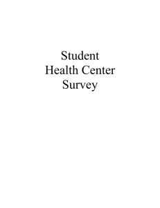 Student Health Center Survey