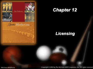 Chapter 12 Licensing 12-1