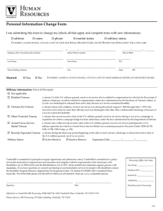 Personal Information Change Form 