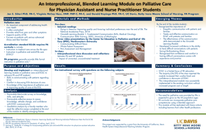 An Interprofessional, Blended Learning Module on Palliative Care