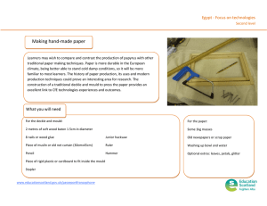 Making hand‐made paper Egypt ‐ Focus on technologies 