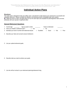 Individual Action Plans  Directions: