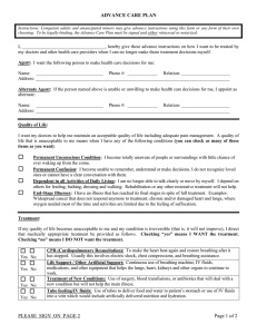 ADVANCE CARE PLAN