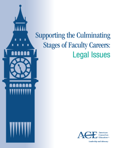 Supporting the Culminating Stages of Faculty Careers: Legal Issues