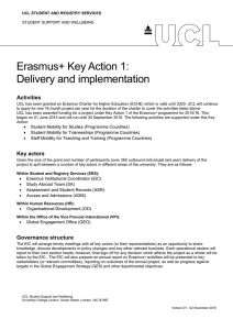 Erasmus+ Key Action 1: Delivery and implementation Activities