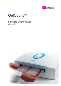 GelCount™ Software User’s Guide Version 1.4