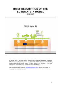 BRIEF DESCRIPTION OF THE EU-ROTATE_N MODEL  8/08/2007