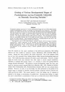 Grazing of Various Developmental Stages of Pseudodiaptomus marinus (Copepoda : Calanoida)