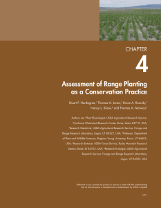 4 Assessment of Range Planting as a Conservation Practice CHAPTER