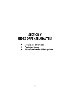 SECTION V INDEX OFFENSE ANALYSIS ! Colleges and Universities