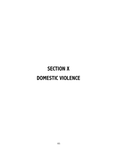 SECTION X DOMESTIC VIOLENCE 185