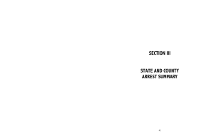 SECTION III STATE AND COUNTY ARREST SUMMARY 43