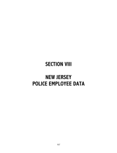SECTION VIII NEW JERSEY POLICE EMPLOYEE DATA 167