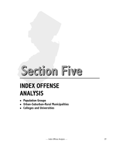 Section Five INDEX OFFENSE ANALYSIS Population Groups