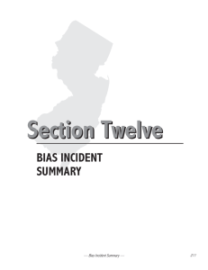 Section Twelve BIAS INCIDENT SUMMARY 211