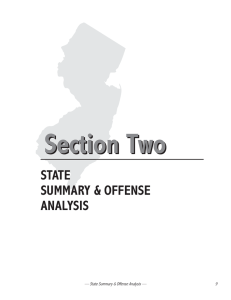 Section Two STATE SUMMARY &amp; OFFENSE ANALYSIS