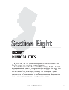 Section Eight RESORT MUNICIPALITIES