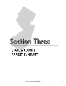 Section Three STATE &amp; COUNTY ARREST SUMMARY 43