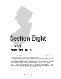 Section Eight RESORT MUNICIPALITIES