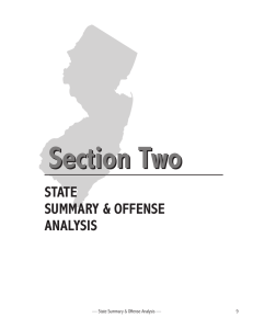 Section Two STATE SUMMARY &amp; OFFENSE ANALYSIS