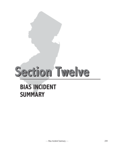 Section Twelve BIAS INCIDENT SUMMARY 209