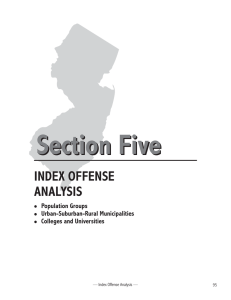 Section Five INDEX OFFENSE ANALYSIS Population Groups