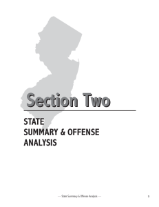 Section Two STATE SUMMARY &amp; OFFENSE ANALYSIS