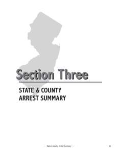 Section Three STATE &amp; COUNTY ARREST SUMMARY