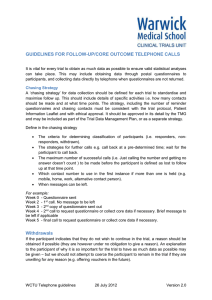 GUIDELINES FOR FOLLOW-UP/CORE OUTCOME TELEPHONE CALLS
