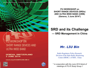 SRD and its Challenge Mr. LIU Bin  — SRD Management in China