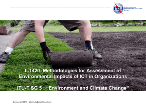 L.1420: Methodologies for Assessment of Environmental Impacts of ICT in Organizations