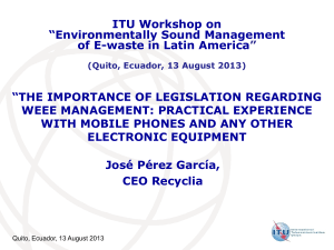 ITU Workshop on “Environmentally Sound Management of E-waste in Latin America