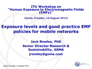 Exposure levels and good practice EMF policies for mobile networks