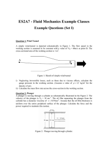 ES2A7 - Fluid Mechanics Example Classes Example Questions (Set I)