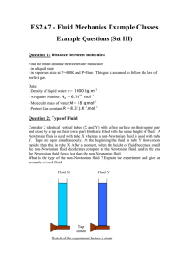 ES2A7 - Fluid Mechanics Example Classes Example Questions (Set III)