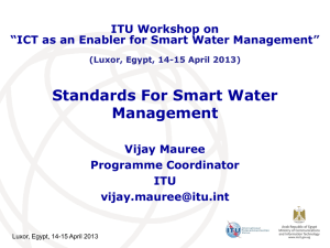 Standards For Smart Water Management