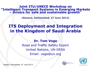 Joint ITU/UNECE Workshop on “Intelligent Transport Systems in Emerging Markets