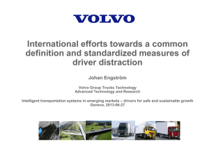 International efforts towards a common definition and standardized measures of driver distraction