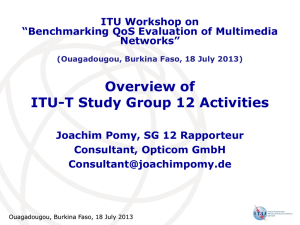 Overview of ITU-T Study Group 12 Activities