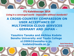 ITU Kaleidoscope 2014  A CROSS-COUNTRY COMPARISON ON USER ACCEPTANCE OF